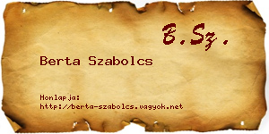 Berta Szabolcs névjegykártya